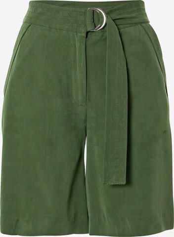 Wide leg Pantaloni de la Warehouse pe verde: față