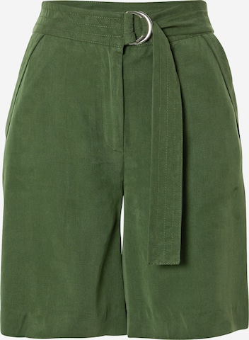 Wide Leg Pantalon Warehouse en vert : devant