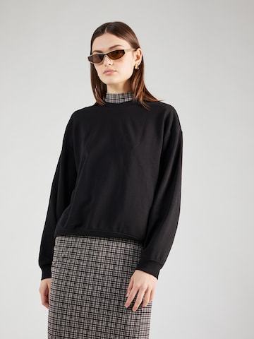 Monki Sweatshirt in Zwart: voorkant