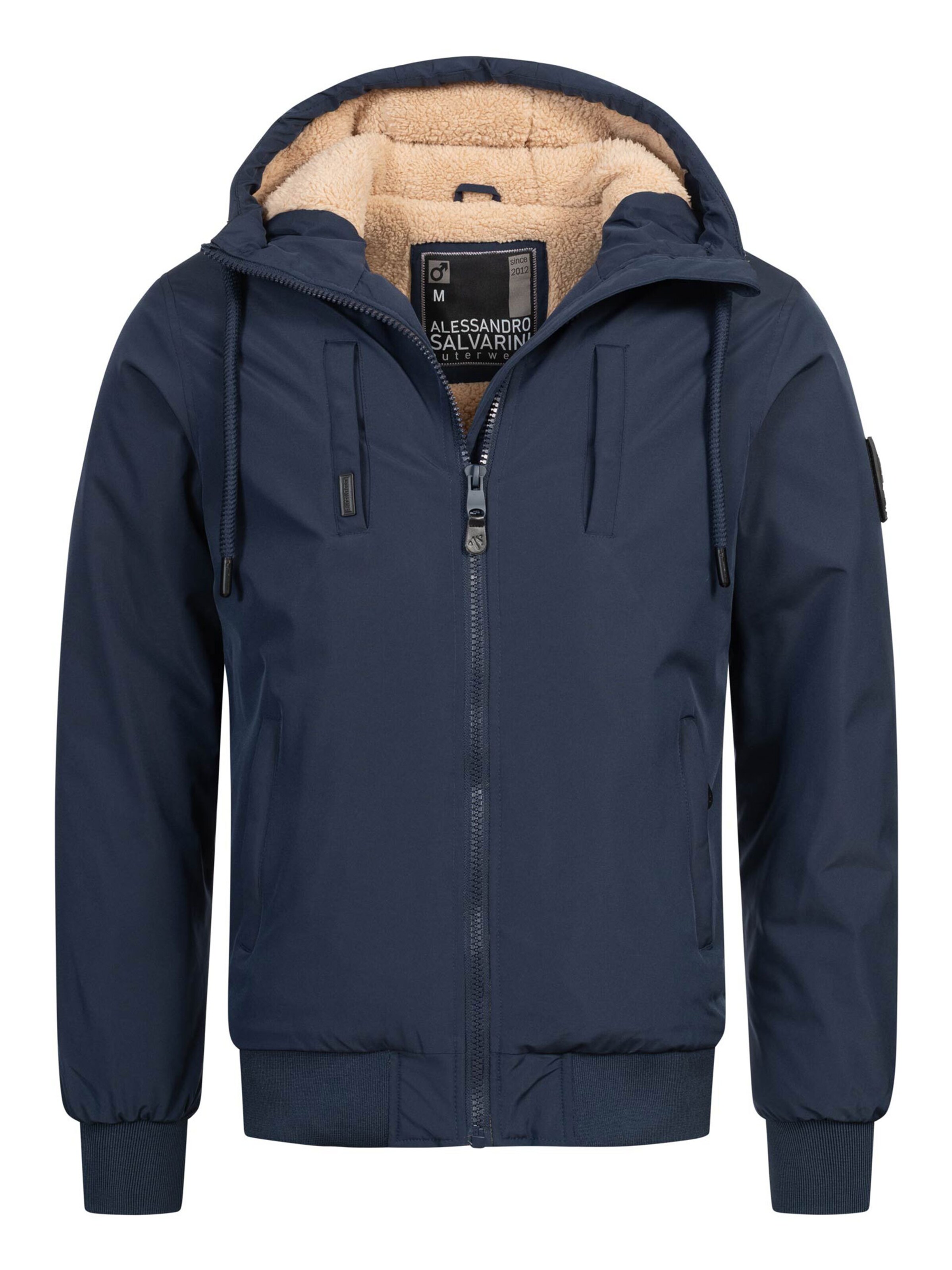 Alessandro Salvarini Winter Jacket 'AS431' in Blue