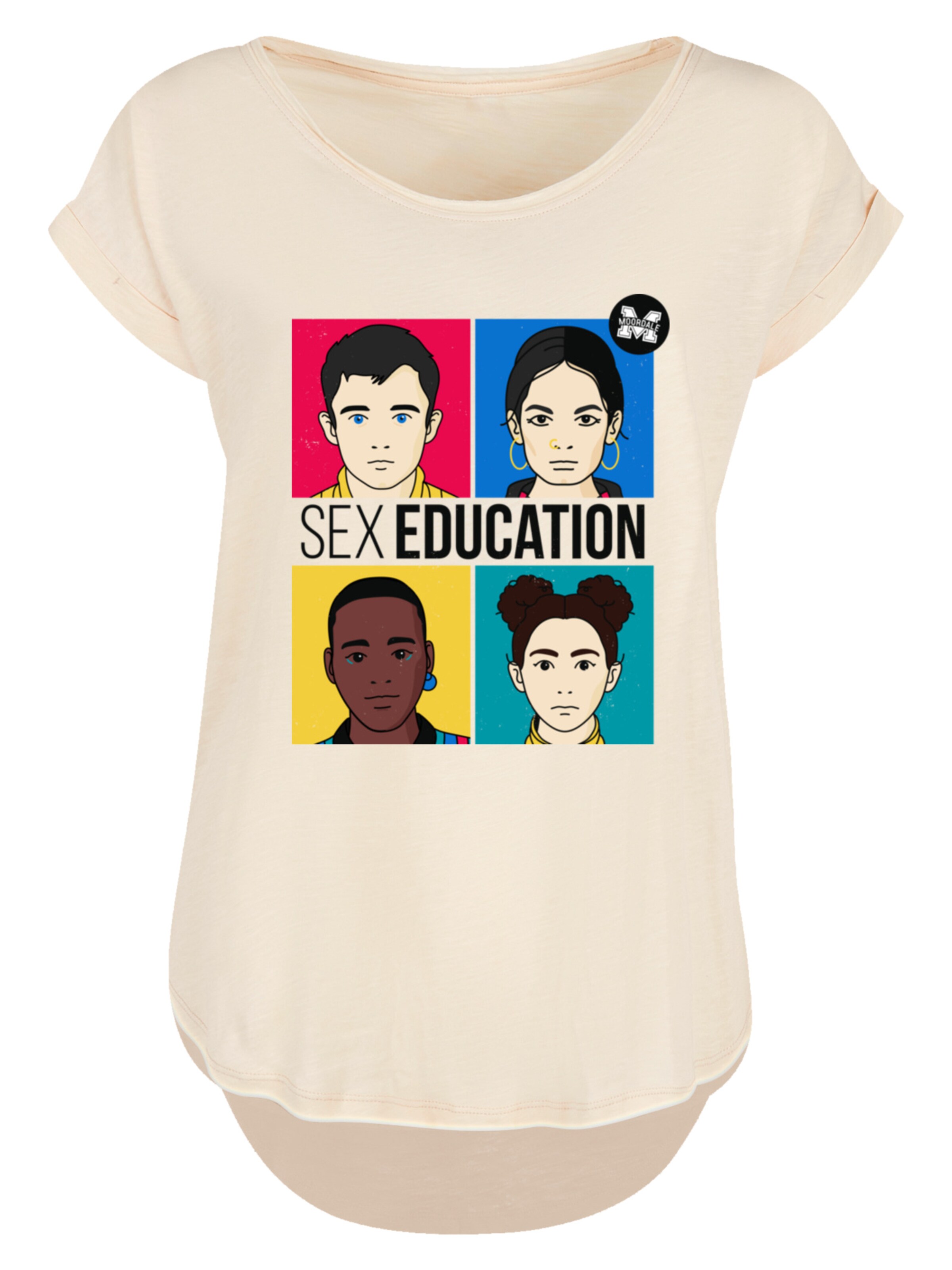 T-shirt 'Sex Education Netflix TV Series' F4NT4STIC en beige : devant