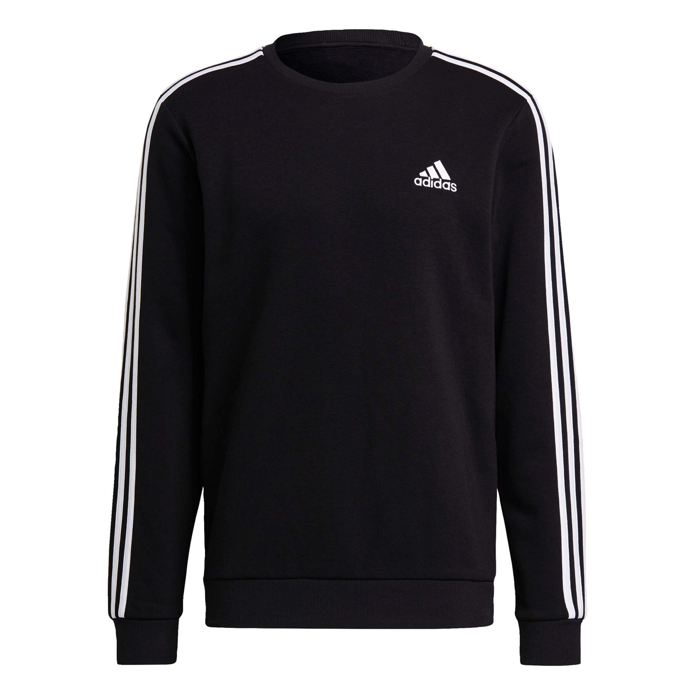 ADIDAS SPORTSWEAR Sweatshirt 'Essentials Fleece 3-Stripes' in Schwarz: Vorderseite