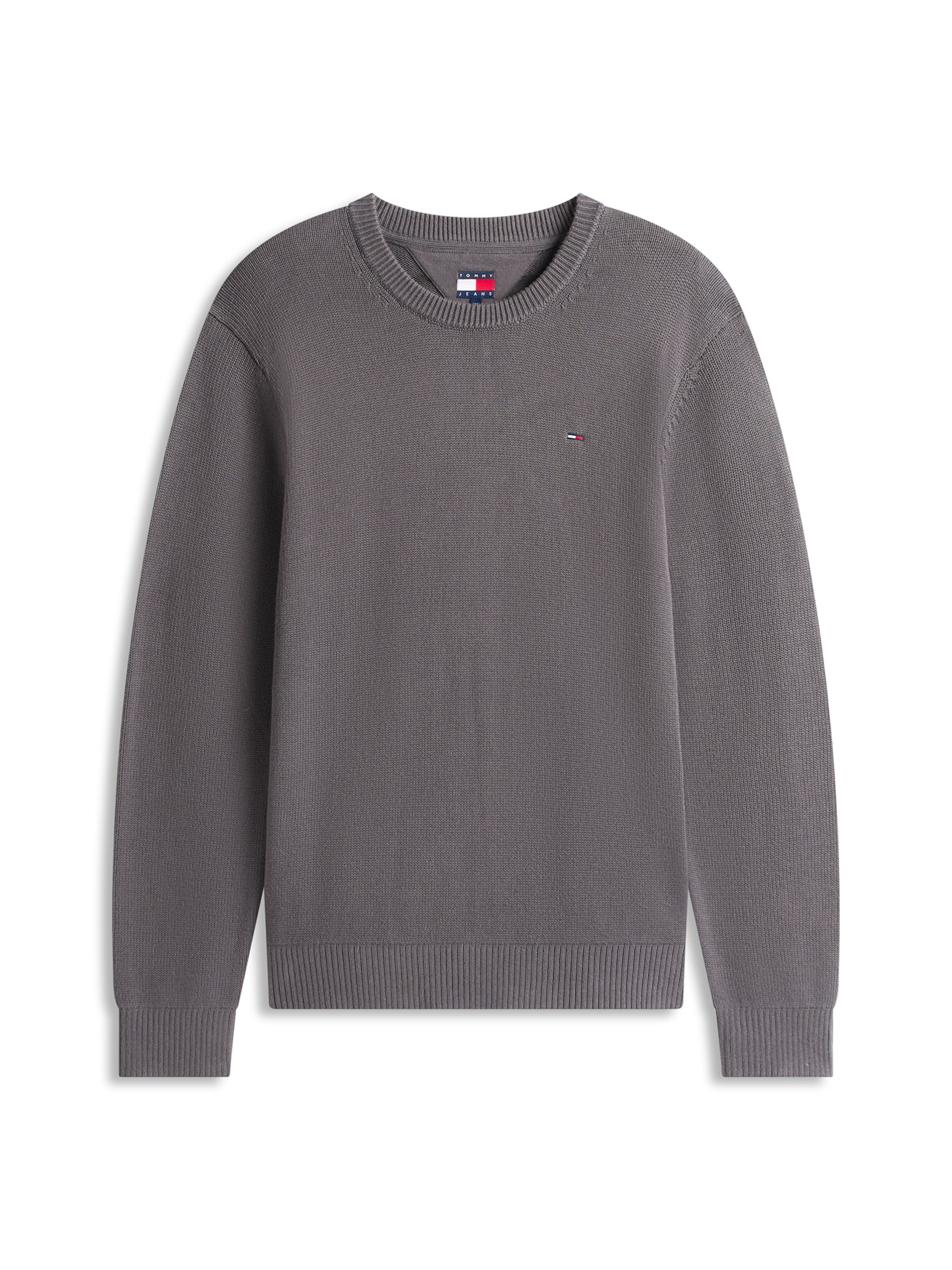 Tommy Jeans Pullover 'ESS' in Grau: Vorderseite