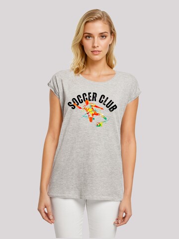 T-shirt 'Soccer Club Sport Fan Artwork' F4NT4STIC en gris : devant