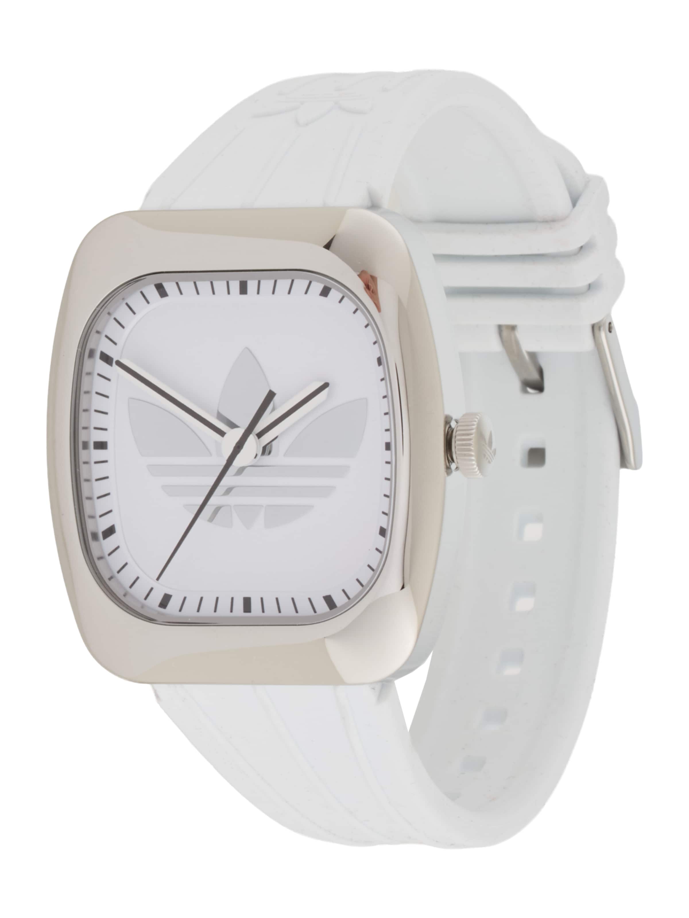 ADIDAS ORIGINALS Montre à affichage analogique 'Retro Wave One' en gris clair / blanc, Vue avec produit