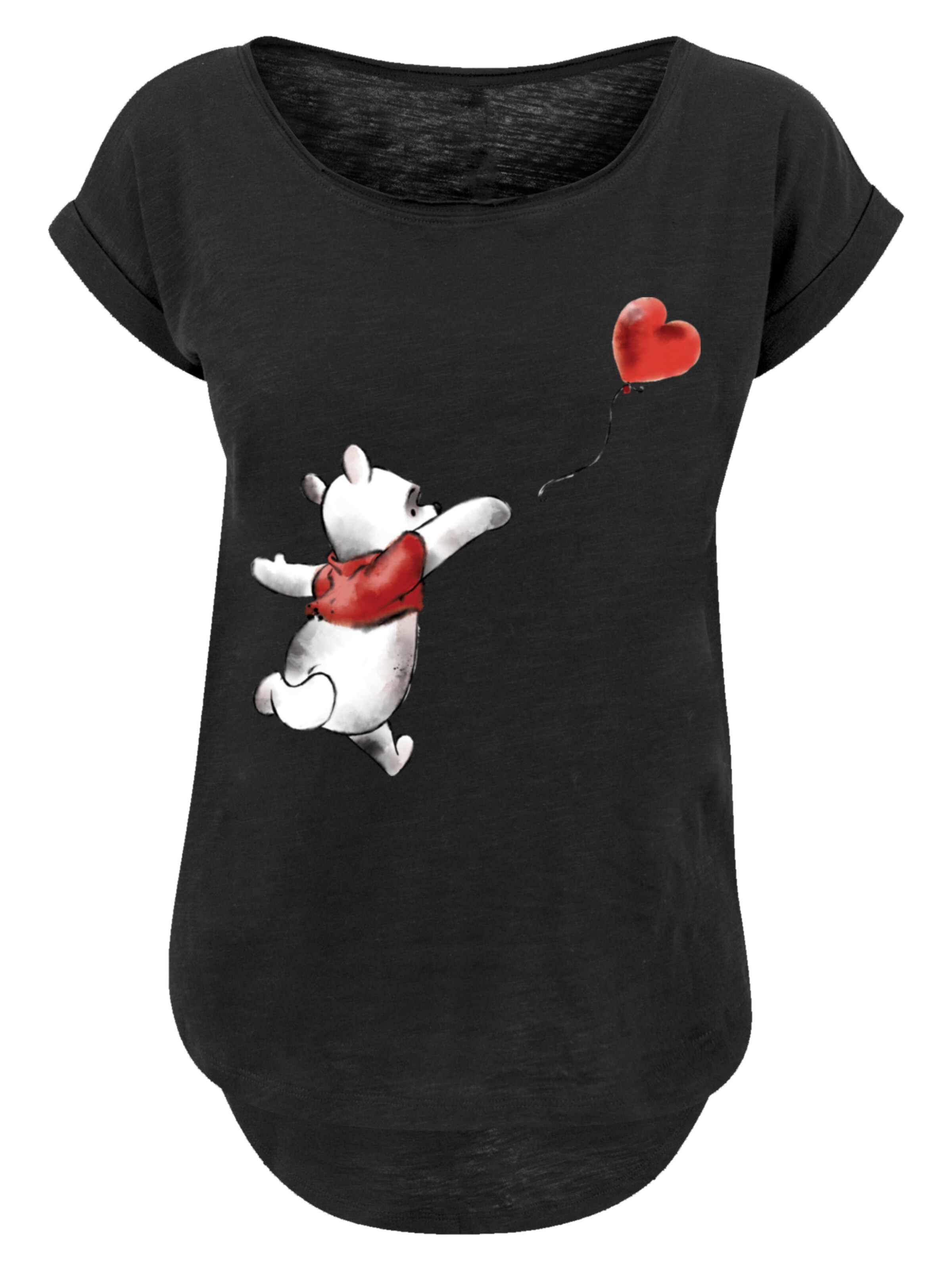 F4NT4STIC T-Shirt 'Winnie Puuh Balloon' in Schwarz: Vorderseite
