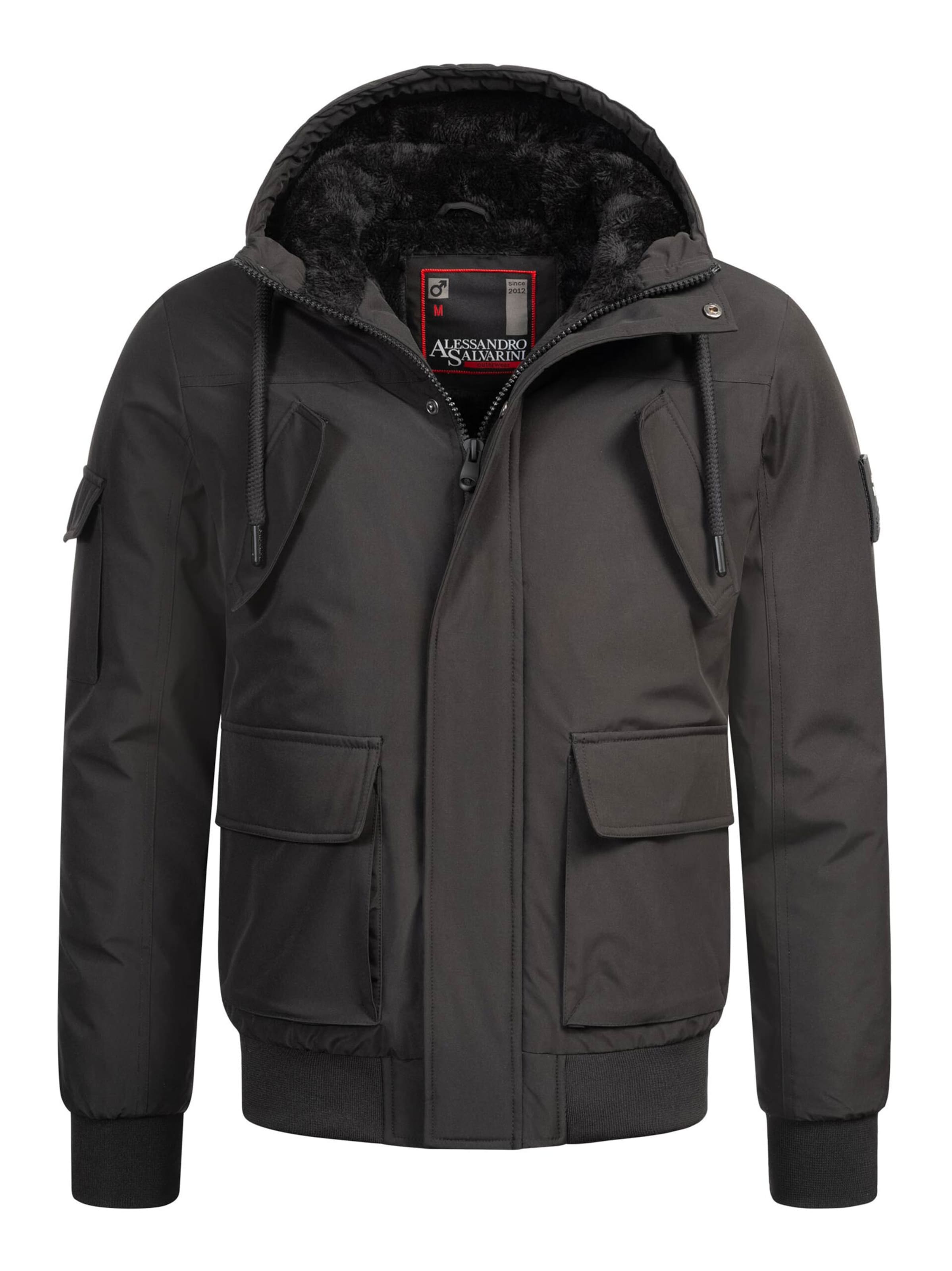 Alessandro Salvarini Winter jacket 'AS432' in Black