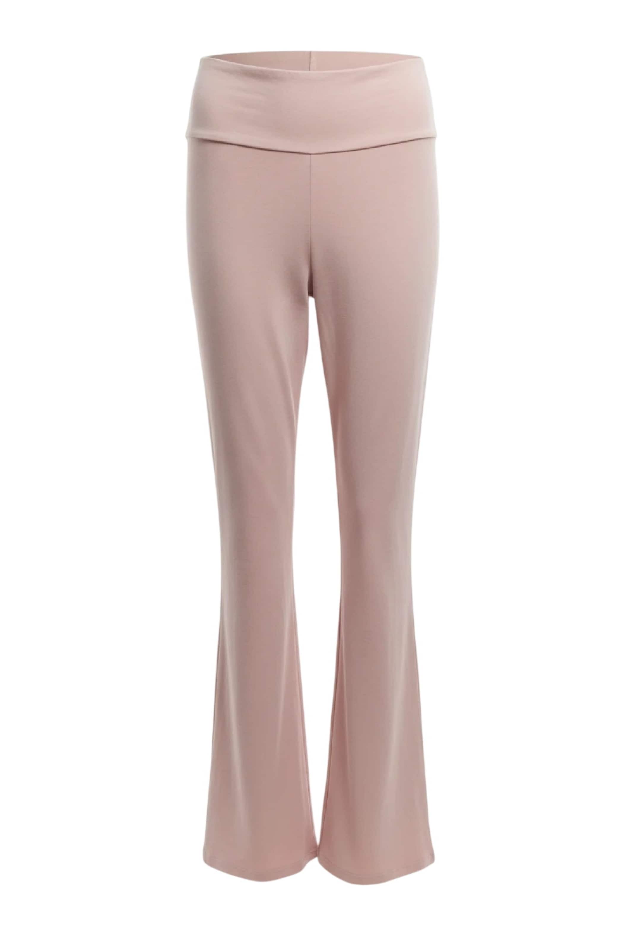 Alexa Dash Flared Broek in Roze: voorkant