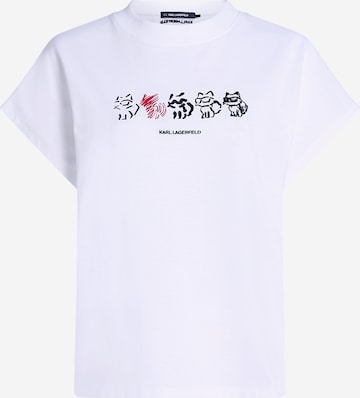 balta Karl Lagerfeld Marškinėliai: priekis