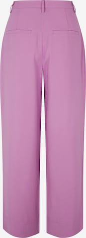 mbym Wide leg Pleat-Front Pants 'Dannie' in Purple
