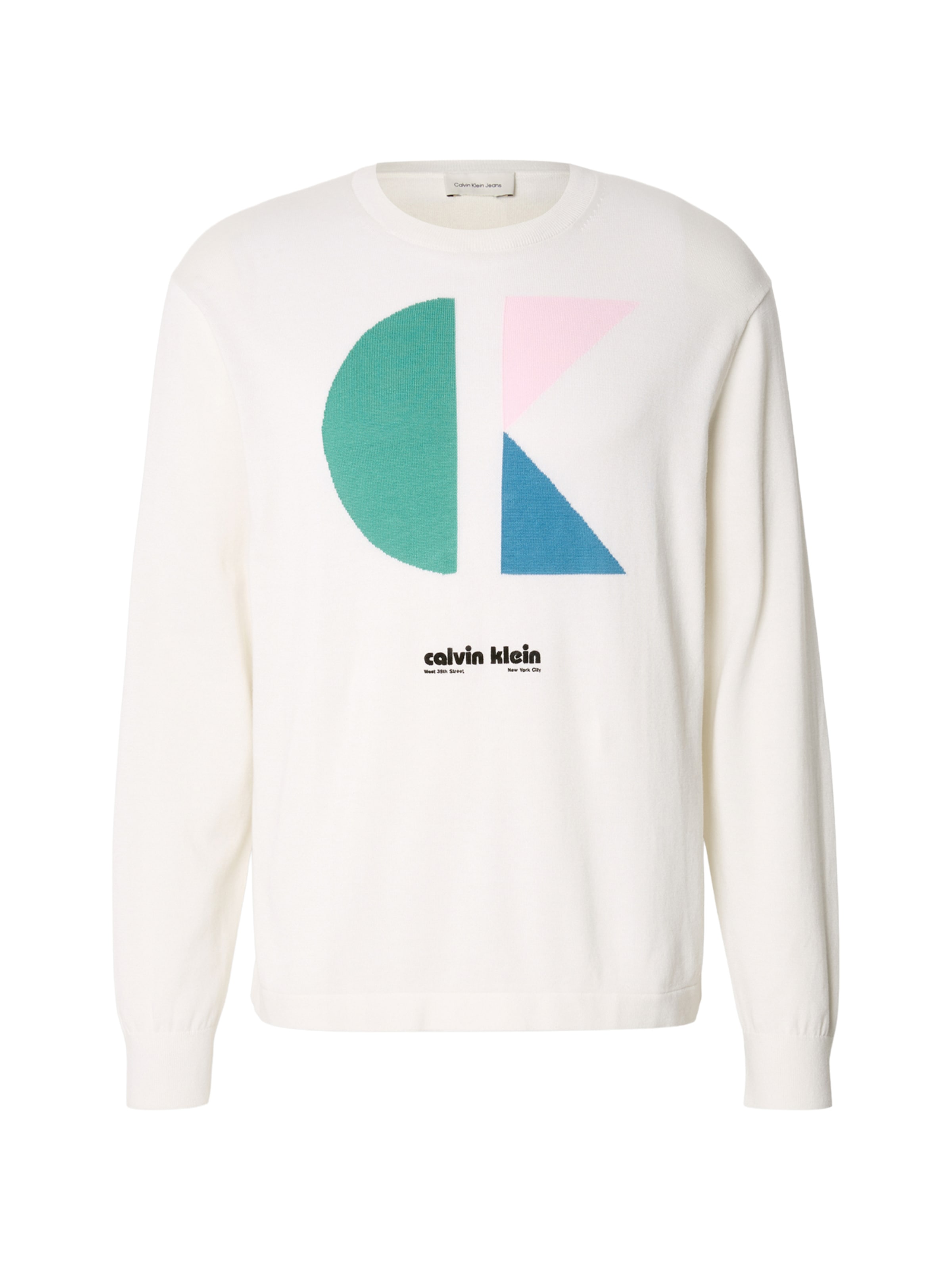 Calvin Klein Jeans Pulóver - bézs: elől