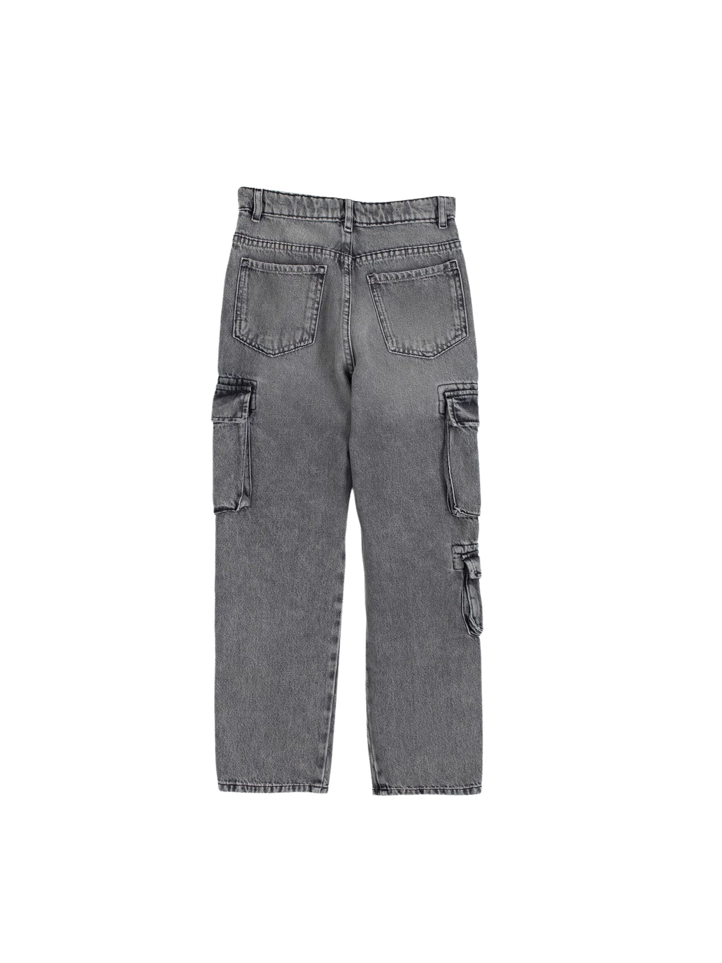 Solang Regular Hose Denim-Cargo-Hose mit Cargotaschen in Blau
