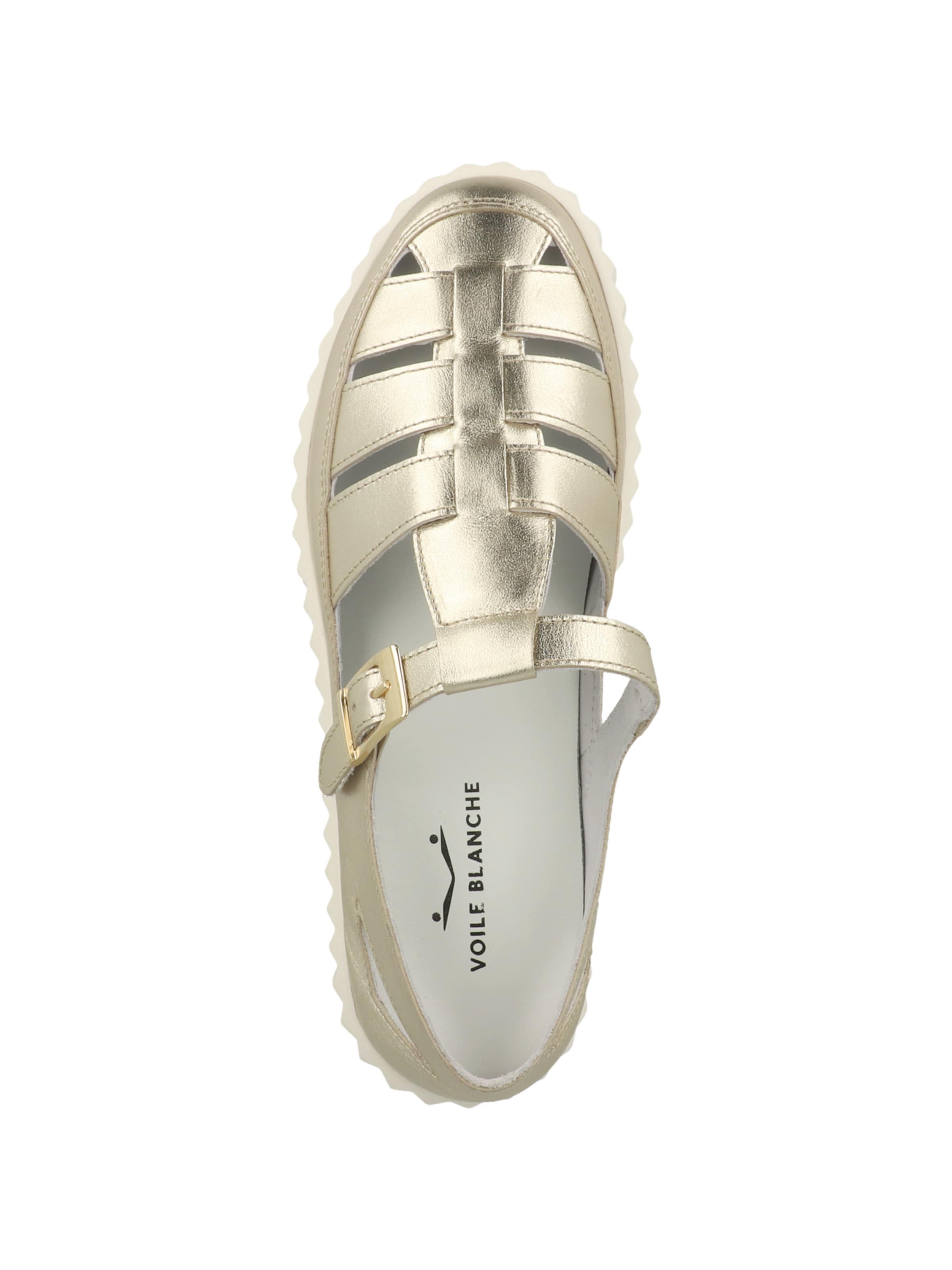 Voile blanche Strap sandal 'Spidy' in Gold