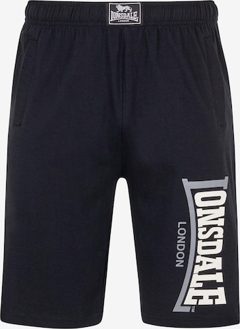 LONSDALE Regular Trousers 'Jam' in Black: front