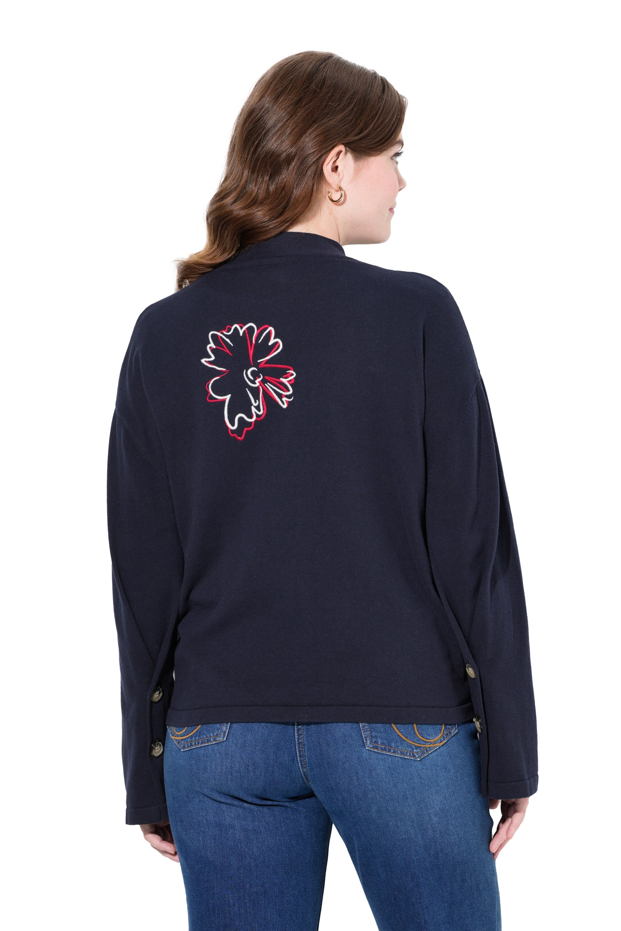 Ulla Popken Strickjacke in Blau