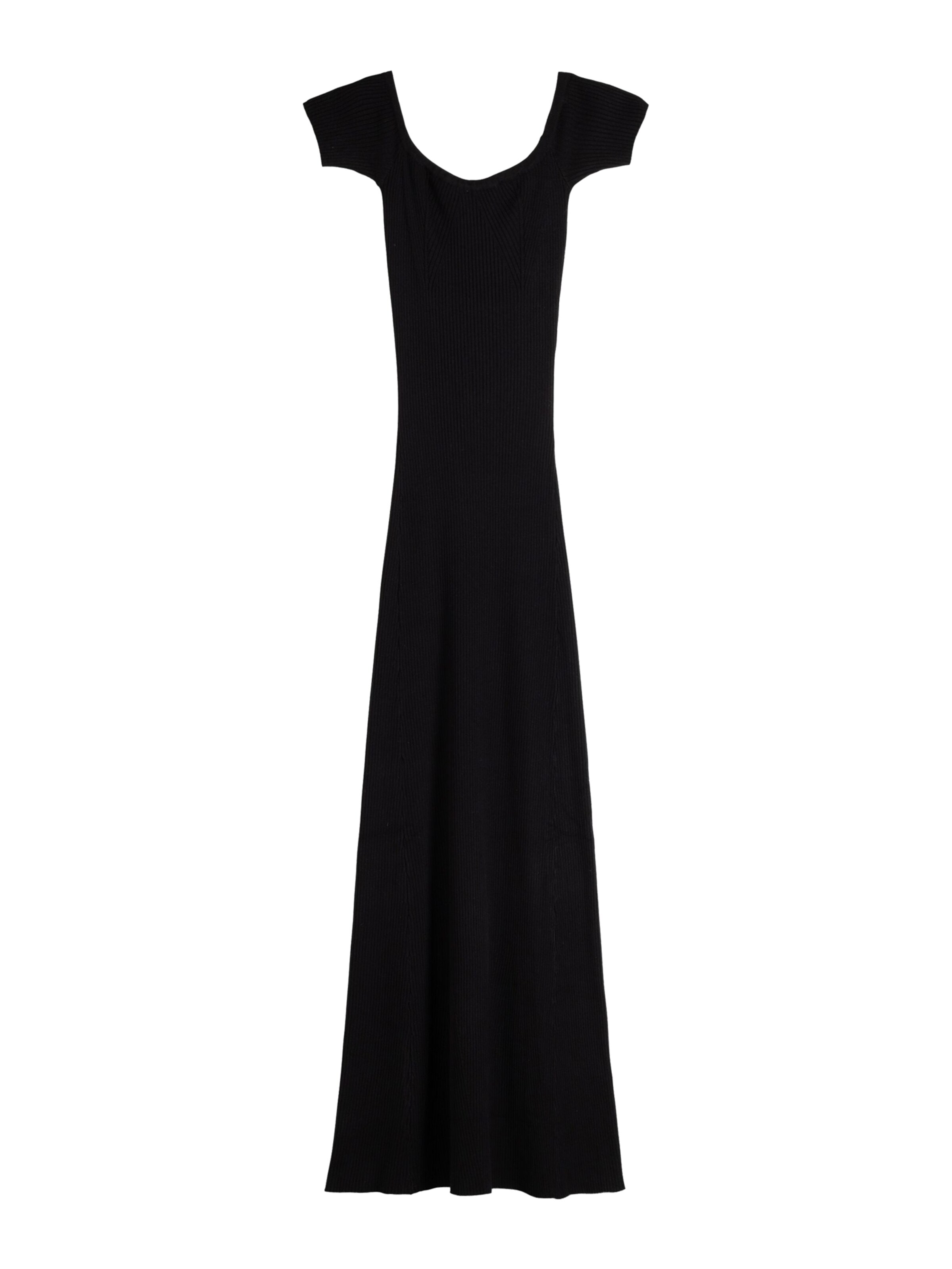 Bershka Pletené šaty - Čierna: predná strana