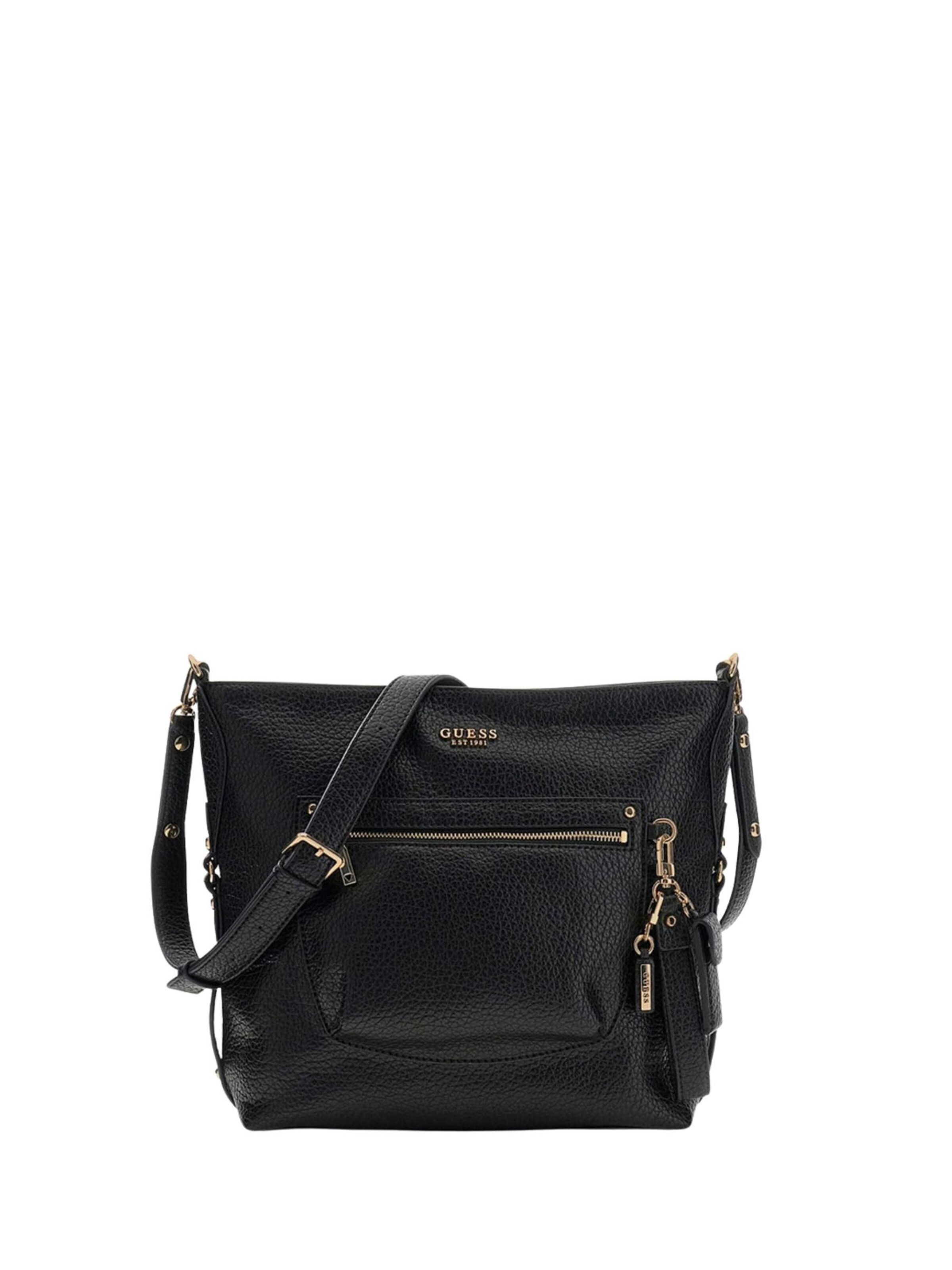 GUESS Ročna torbica 'Guess Sacs à main Silvye Bucket Black' v velikosti One Size  | črna barva, Prikaz izdelka