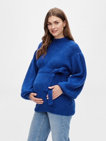 MAMALICIOUS Пуловер 'LILLI' в синьо: отпред