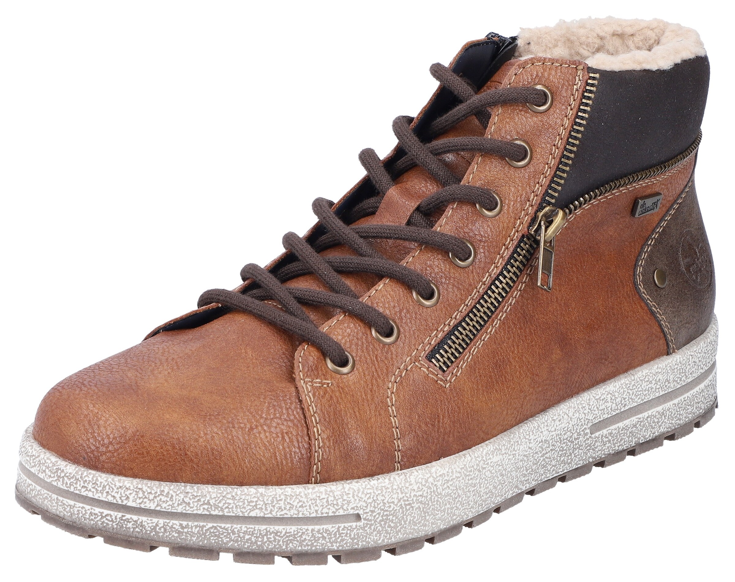 Rieker Schnürboots in Braun: Vorderseite