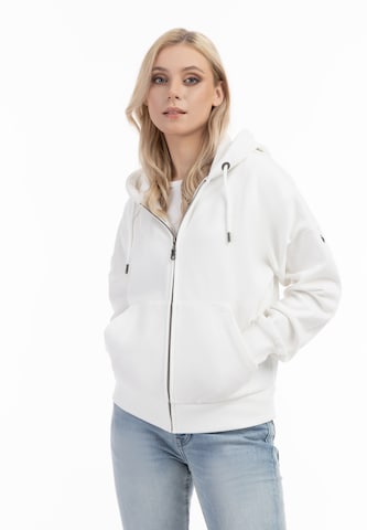 DreiMaster Vintage Sweat jacket 'Idem' in White: front