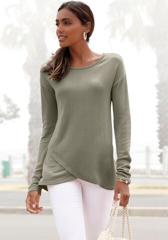 LASCANA Sweater in Green: front