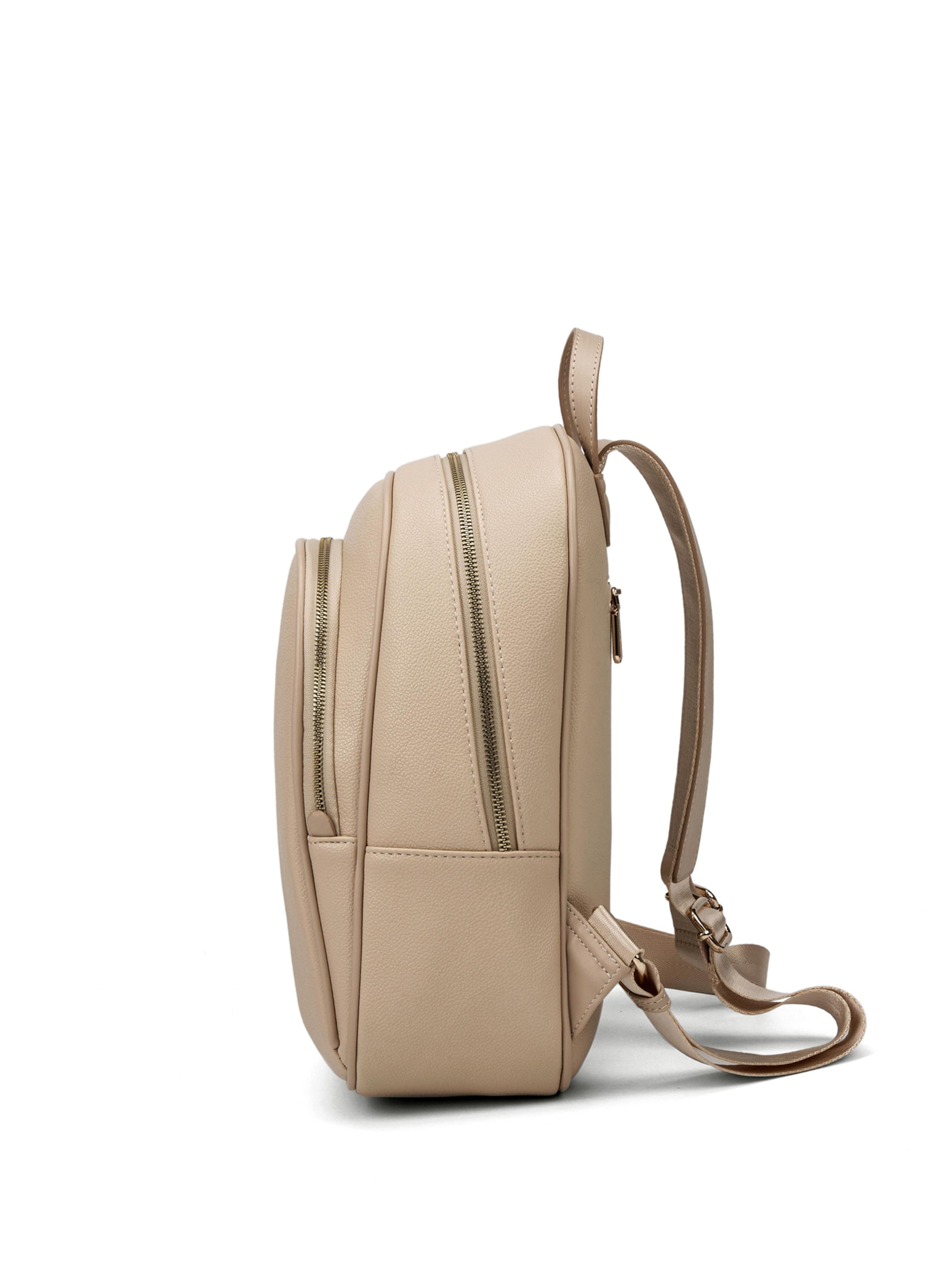 Zaino 'Zaino Donna Vegan Leather con Zip e Tasche - Diana & Co Firenze' di Diana&Co. in beige