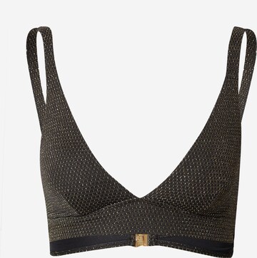 Wallis Triangle Bikini Top in Black: front