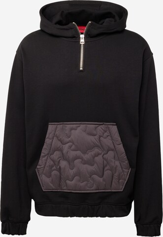 Sweat-shirt 'Dutney' HUGO en noir : devant