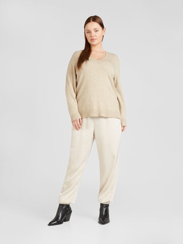 Vila Curve Sweater 'RIL' in Beige