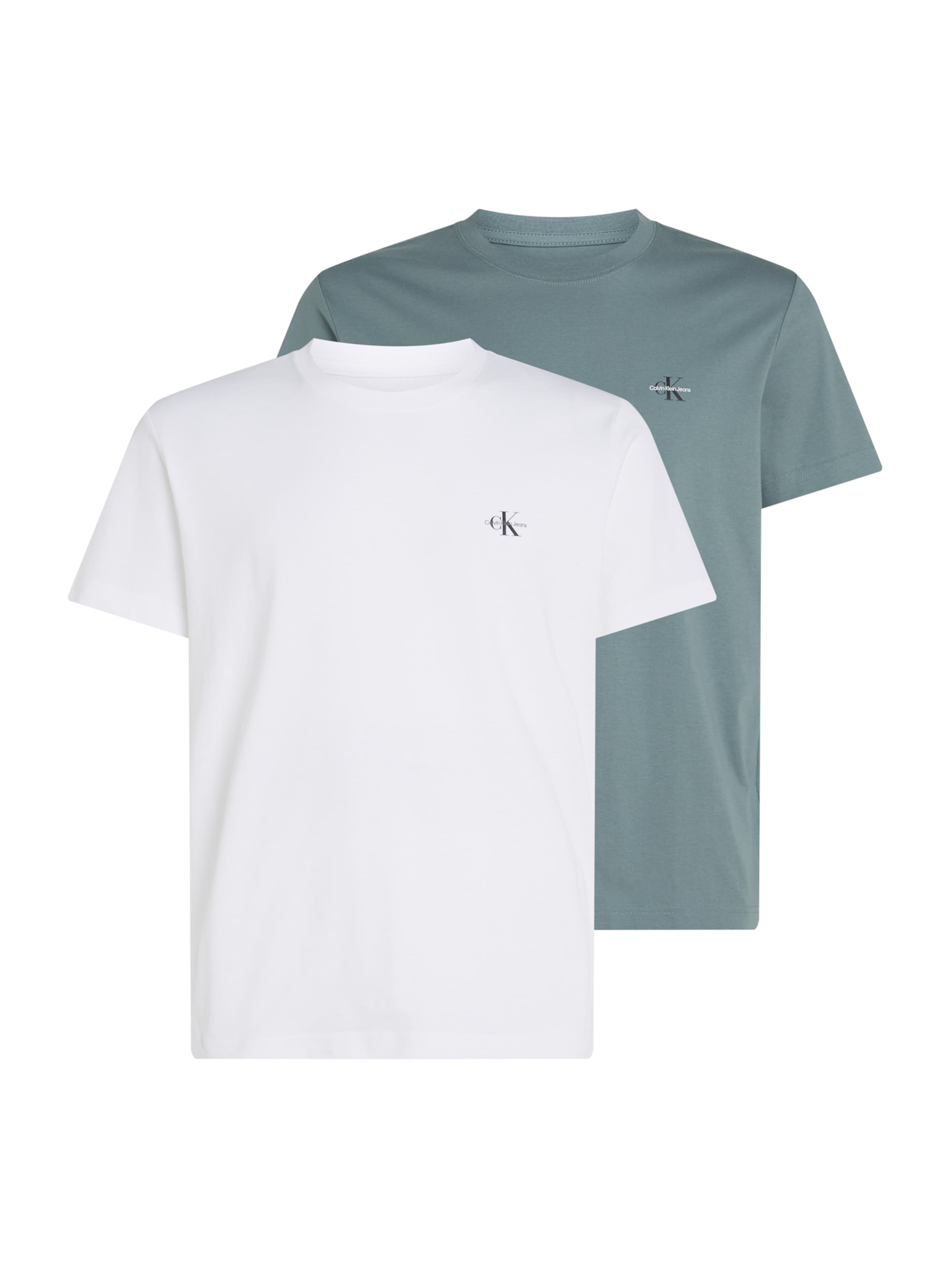 Calvin Klein Jeans - Camiseta '2 PACK MONOGRAM T-SHIRT' en blanco: frente