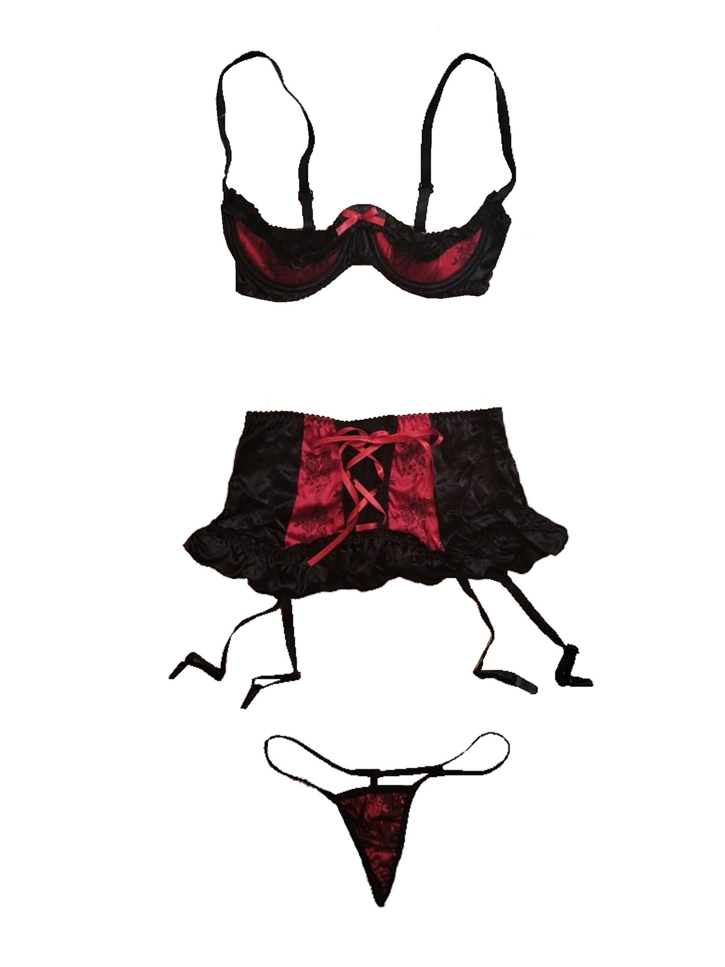 PASSION Crotchless Lingerie 'Rumba' in Red: front