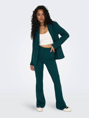 ONLY Flared Trousers with creases 'PEACH' in Green
