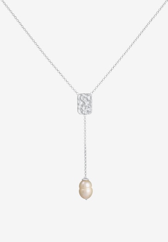 ELLI PREMIUM Halskette Organic, Perle, Y-Kette in Silber
