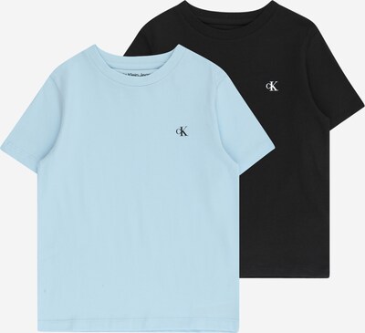 Calvin Klein Jeans T-Shirt en bleu clair / noir / blanc, Vue avec produit