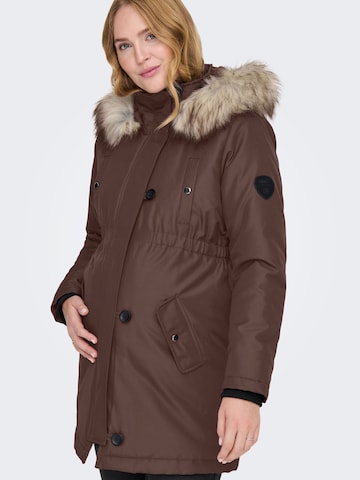 Parka d’hiver 'OLMIris' Only Maternity en marron : devant