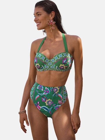 Pantaloncini per bikini di love & roses in verde: frontale