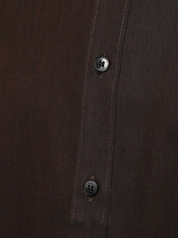 OLYMP Slim fit Button Up Shirt in Brown