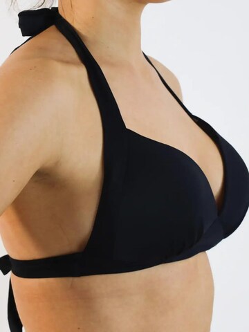 MYLILY T-Shirt Bikinitop 'Neckholder Bikini Oberteil' in Schwarz