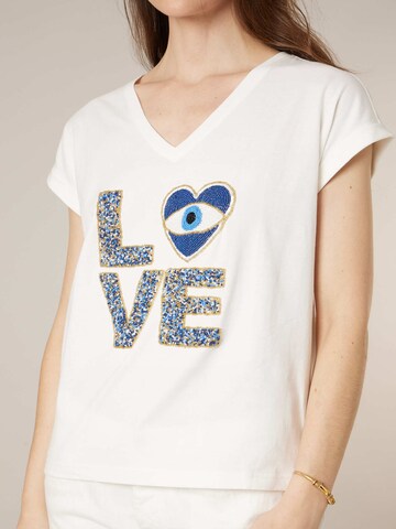 T-shirt 'Mykolove' Deeluxe en blanc