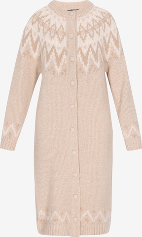 Manteau en tricot DreiMaster Vintage en beige : devant