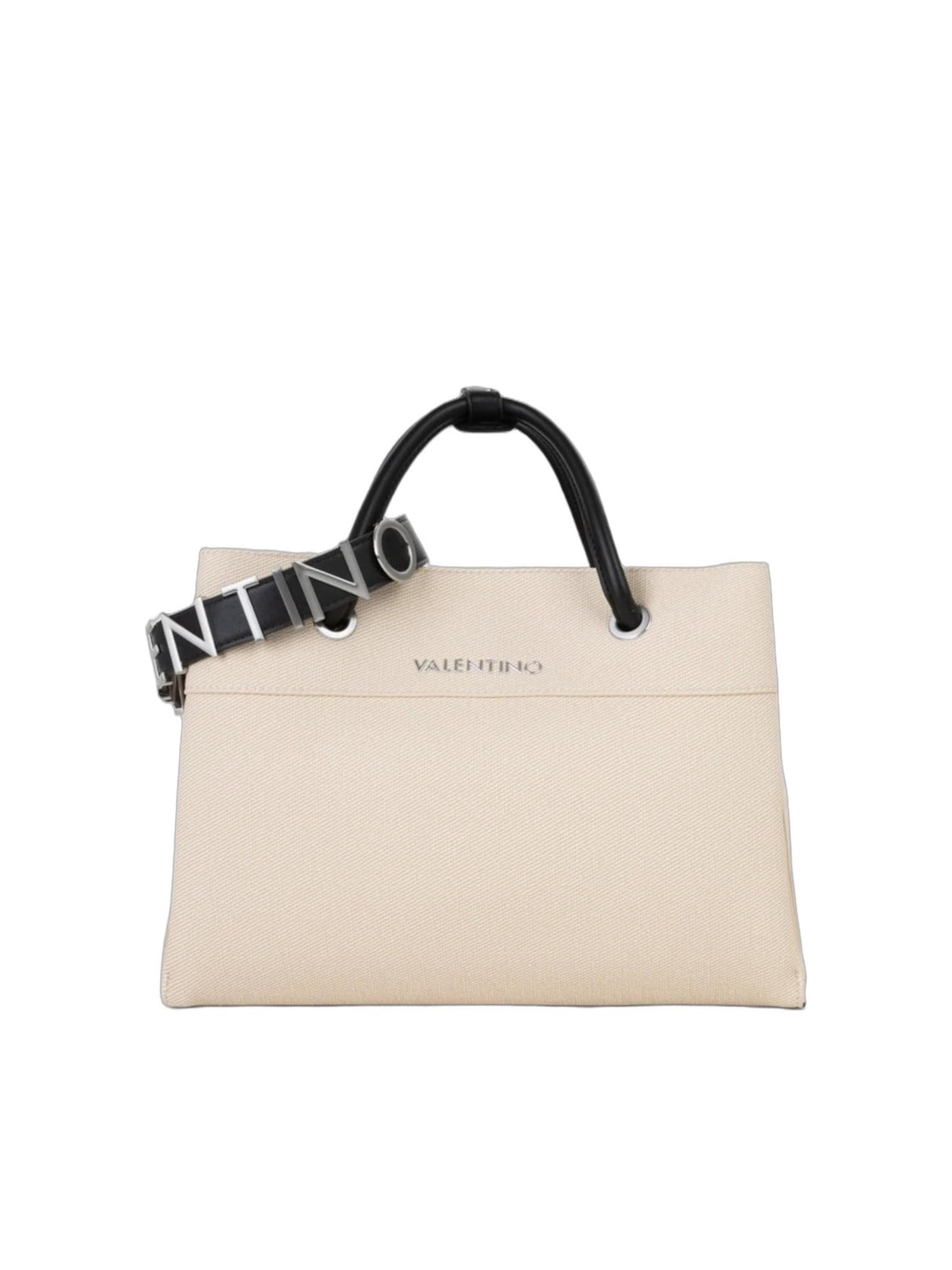 VALENTINO Shopper 'Valentino Sac Cabas Alexia Summer Noir Femme Naturale/Nero' - Biela