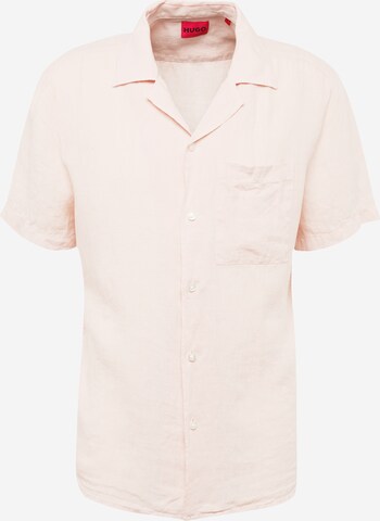 HUGO - Ajuste confortable Camisa 'Ellino' en rosa: frente