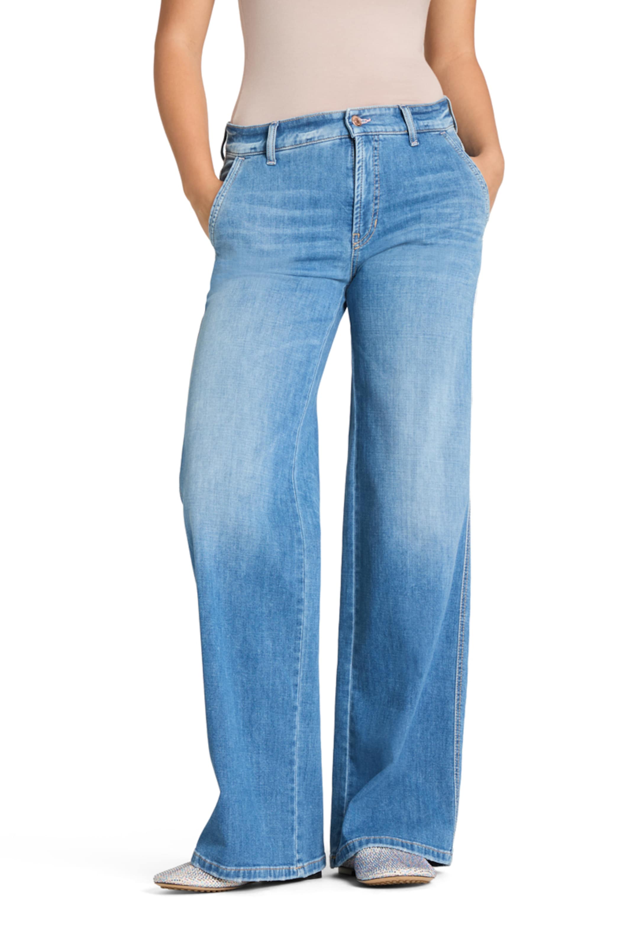 Cambio Regular Jeans in Blue: front