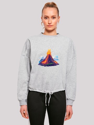 Sweat-shirt 'Vulkanausbruch' F4NT4STIC en gris : devant