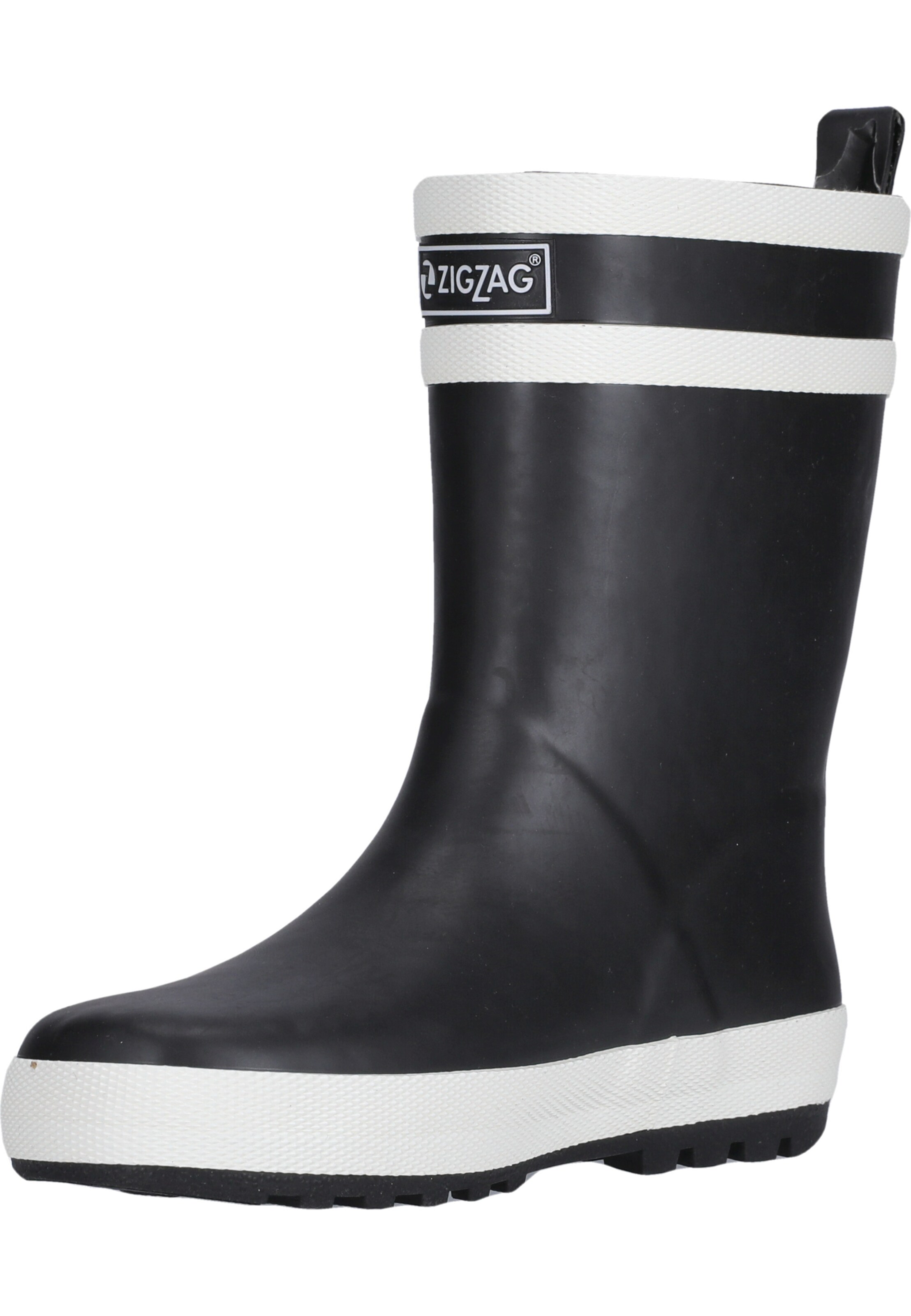 ZigZag Rubber Boots in Black: front
