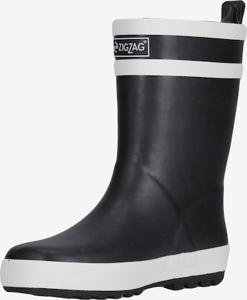 ZigZag Rubber Boots in Black: front