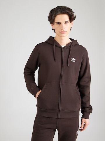 ADIDAS ORIGINALS Bluza rozpinana 'ESS' w kolorze brązowy: przód