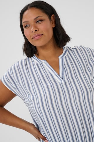 KAFFE CURVE Bluse 'KCAlia' in Blau