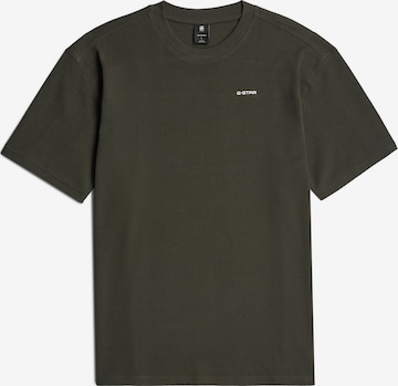 G-STAR Shirt 'Rib Insert Relaxed' in Green: front