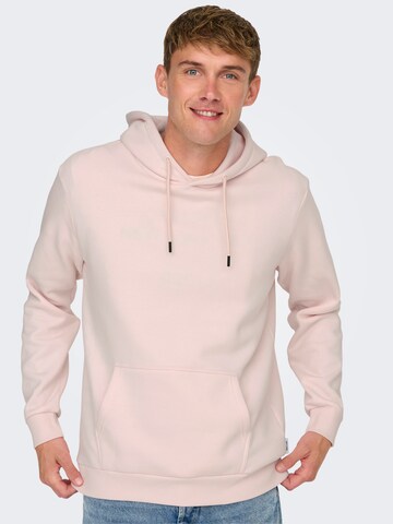 Only & Sons Regular fit Sweatshirt 'ONSCERES' in Pink